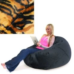 Faux Fur Ingot Bean Bag - Replacement Cover 24 Faux Fur Ingot Bean Bag - Replacement Cover -Bean Bag Chairs Store faux fur ingot bean bag tiger 1 1