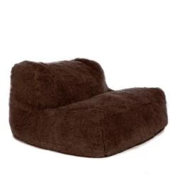 Faux Fur LayZ Bean Bag - Replacement Cover -Bean Bag Chairs Store faux fur layz bean bag bear brown long pile 1 1