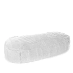 Faux Fur Lounger Bean Bag -Bean Bag Chairs Store faux fur lounger bean bag arctic fox cream long pile 1