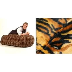 Faux Fur Lounger Bean Bag - Replacement Cover -Bean Bag Chairs Store faux fur lounger bean bag tiger 1 1