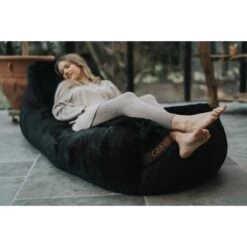 Faux Fur Recliner Bean Bag -Bean Bag Chairs Store faux fur recliner bean bag close up