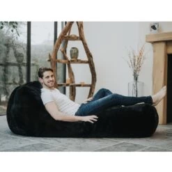 Faux Fur Recliner Bean Bag - Replacement Cover -Bean Bag Chairs Store faux fur recliner bean bag man 1