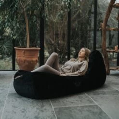 Faux Fur Recliner Bean Bag -Bean Bag Chairs Store faux fur recliner bean bag woman2