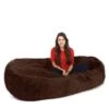 Faux Fur Sofa Bed Bean Bag - Replacement Cover -Bean Bag Chairs Store faux fur sofa bed bean bag bear brown long pile 1 1