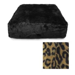 Faux Fur Square Bean Bag -Bean Bag Chairs Store faux fur square bean bag leopard 3