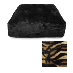 Faux Fur Square Bean Bag - Replacement Cover -Bean Bag Chairs Store faux fur square bean bag tiger 3 1