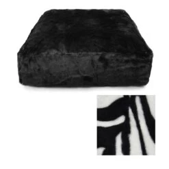 Faux Fur Square Bean Bag -Bean Bag Chairs Store faux fur square bean bag zebra 3