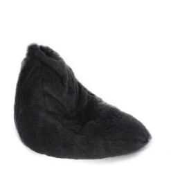 Faux Fur Wedgie Bean Bag 12 Faux Fur Wedgie Bean Bag -Bean Bag Chairs Store faux fur wedgie bean bag panther black long pile 1