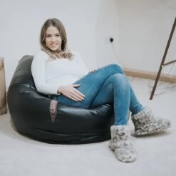 Faux Leather Hi-Back Gamer Bean Bag - Replacement Cover