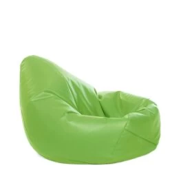 Faux Leather Hi-Back Gamer Bean Bag - Replacement Cover -Bean Bag Chairs Store faux leather hi back gamer bean bag lime green 1 1