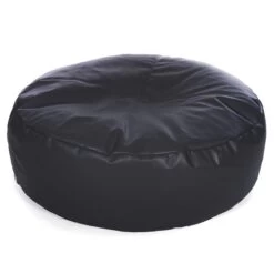 Faux Leather Ingot Bean Bag -Bean Bag Chairs Store faux leather ingot bean bag black 1