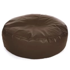 Faux Leather Ingot Bean Bag - Replacement Cover -Bean Bag Chairs Store faux leather ingot bean bag chocolate brown 1 1