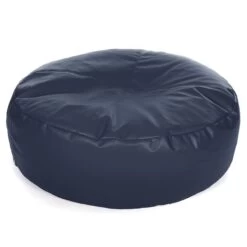 Faux Leather Ingot Bean Bag - Replacement Cover -Bean Bag Chairs Store faux leather ingot bean bag navy blue 1 1