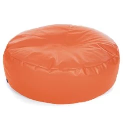 Faux Leather Ingot Bean Bag - Replacement Cover -Bean Bag Chairs Store faux leather ingot bean bag orange 1 1