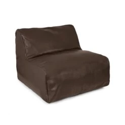 Faux Leather LayZ Bean Bag - Replacement Cover 22 Faux Leather LayZ Bean Bag - Replacement Cover -Bean Bag Chairs Store faux leather layz bean bag chocolate brown 1 1