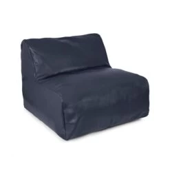Faux Leather LayZ Bean Bag - Replacement Cover 26 Faux Leather LayZ Bean Bag - Replacement Cover -Bean Bag Chairs Store faux leather layz bean bag navy blue 1 1
