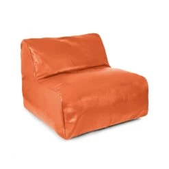 Faux Leather LayZ Bean Bag - Replacement Cover 27 Faux Leather LayZ Bean Bag - Replacement Cover -Bean Bag Chairs Store faux leather layz bean bag orange 1 1
