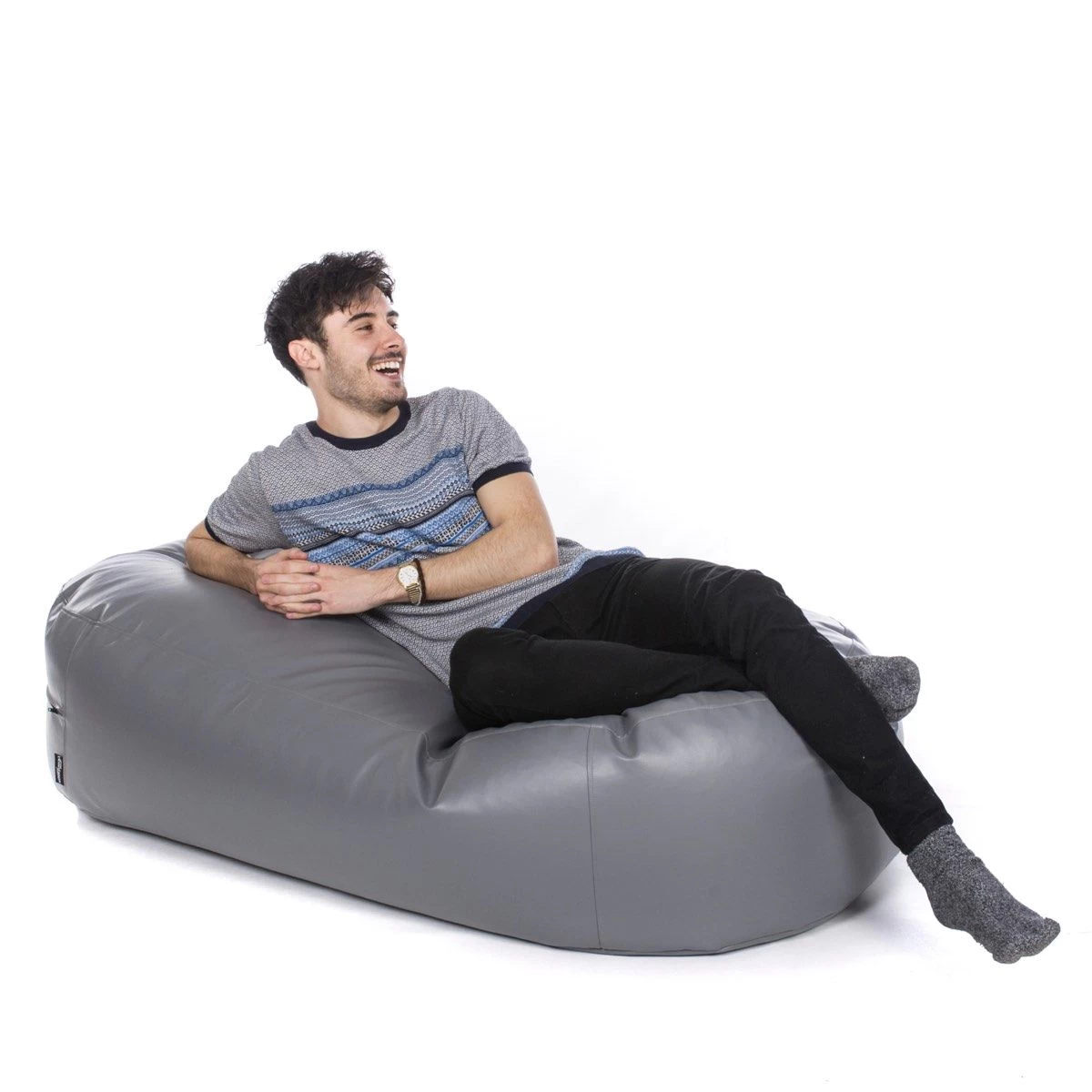 Faux Leather Lounger Bean Bag - Replacement Cover 5 Faux Leather Lounger Bean Bag - Replacement Cover - Image 3