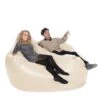 Faux Leather Monster Bean Bag -Bean Bag Chairs Store faux leather monster bean bag cream 1