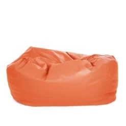 Faux Leather Monster Bean Bag -Bean Bag Chairs Store faux leather monster bean bag orange 1