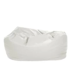 Faux Leather Monster Bean Bag -Bean Bag Chairs Store faux leather monster bean bag white 1