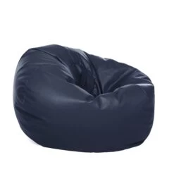 Faux Leather Retro Classic Bean Bag - Replacement Cover 22 Faux Leather Retro Classic Bean Bag - Replacement Cover -Bean Bag Chairs Store faux leather retro classic bean bag navy blue 1 1
