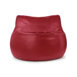 Faux Leather Seat Bean Bag - Replacement Cover -Bean Bag Chairs Store faux leather seat bean bag front 1