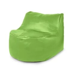 Faux Leather Seat Bean Bag - Replacement Cover -Bean Bag Chairs Store faux leather seat bean bag lime green 1 1