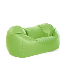 Faux Leather Settee Bean Bag -Bean Bag Chairs Store faux leather settee bean bag lime green 2