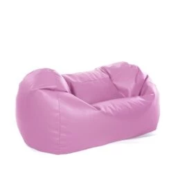 Faux Leather Settee Bean Bag - Replacement Cover -Bean Bag Chairs Store faux leather settee bean bag pink 2 1