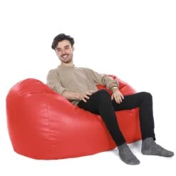 Faux Leather Settee Bean Bag