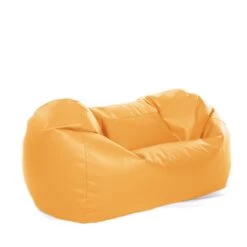 Faux Leather Settee Bean Bag -Bean Bag Chairs Store faux leather settee bean bag sunflower yellow 2
