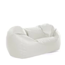 Faux Leather Settee Bean Bag -Bean Bag Chairs Store faux leather settee bean bag white 2