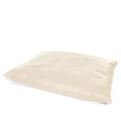 Faux Leather Slab Bean Bag - Replacement Cover -Bean Bag Chairs Store faux leather slab bean bag cream 1 1