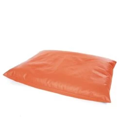 Faux Leather Slab Bean Bag -Bean Bag Chairs Store faux leather slab bean bag orange 1