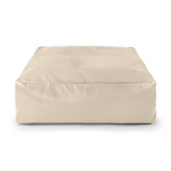 Faux Leather Square Bean Bag 19 Faux Leather Square Bean Bag -Bean Bag Chairs Store faux leather square bean bag cream 1