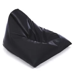 Faux Leather Tri-Gamer Bean Bag -Bean Bag Chairs Store faux leather tri gamer bean bag black 1