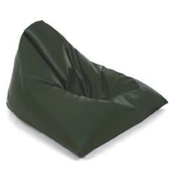 Faux Leather Tri-Gamer Bean Bag - Replacement Cover -Bean Bag Chairs Store faux leather tri gamer bean bag green 1 1