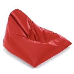 Faux Leather Tri-Gamer Bean Bag -Bean Bag Chairs Store faux leather tri gamer bean bag red 1
