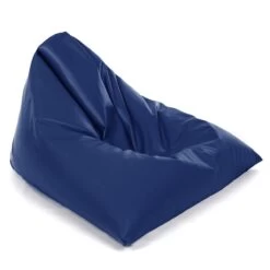 Faux Leather Tri-Gamer Bean Bag -Bean Bag Chairs Store faux leather tri gamer bean bag royal blue 1