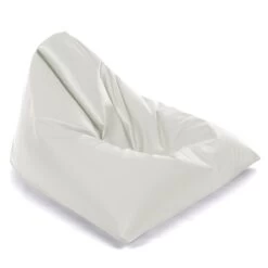 Faux Leather Tri-Gamer Bean Bag -Bean Bag Chairs Store faux leather tri gamer bean bag white 1