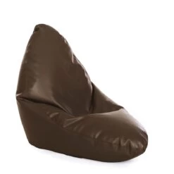 Faux Leather Wedgie Bean Bag - Replacement Cover -Bean Bag Chairs Store faux leather wedgie bean bag chocolate brown 1 1