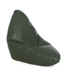 Faux Leather Wedgie Bean Bag - Replacement Cover -Bean Bag Chairs Store faux leather wedgie bean bag green 1 1