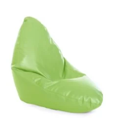 Faux Leather Wedgie Bean Bag - Replacement Cover -Bean Bag Chairs Store faux leather wedgie bean bag lime green 1 1