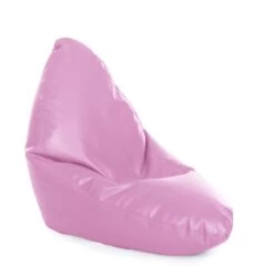 Faux Leather Wedgie Bean Bag -Bean Bag Chairs Store faux leather wedgie bean bag pink 1