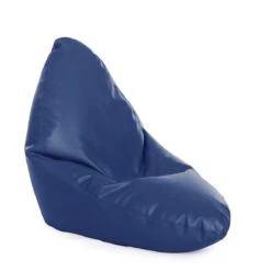 Faux Leather Wedgie Bean Bag - Replacement Cover -Bean Bag Chairs Store faux leather wedgie bean bag royal blue 1 1