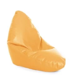 Faux Leather Wedgie Bean Bag - Replacement Cover -Bean Bag Chairs Store faux leather wedgie bean bag sunflower yellow 1 1