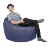 Faux Suede Bean Bag Chair - Replacement Cover -Bean Bag Chairs Store faux suede bean bag chair ocean blue 1 1