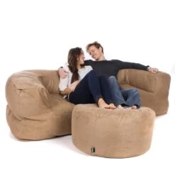 Faux Suede Couch Bean Bag
