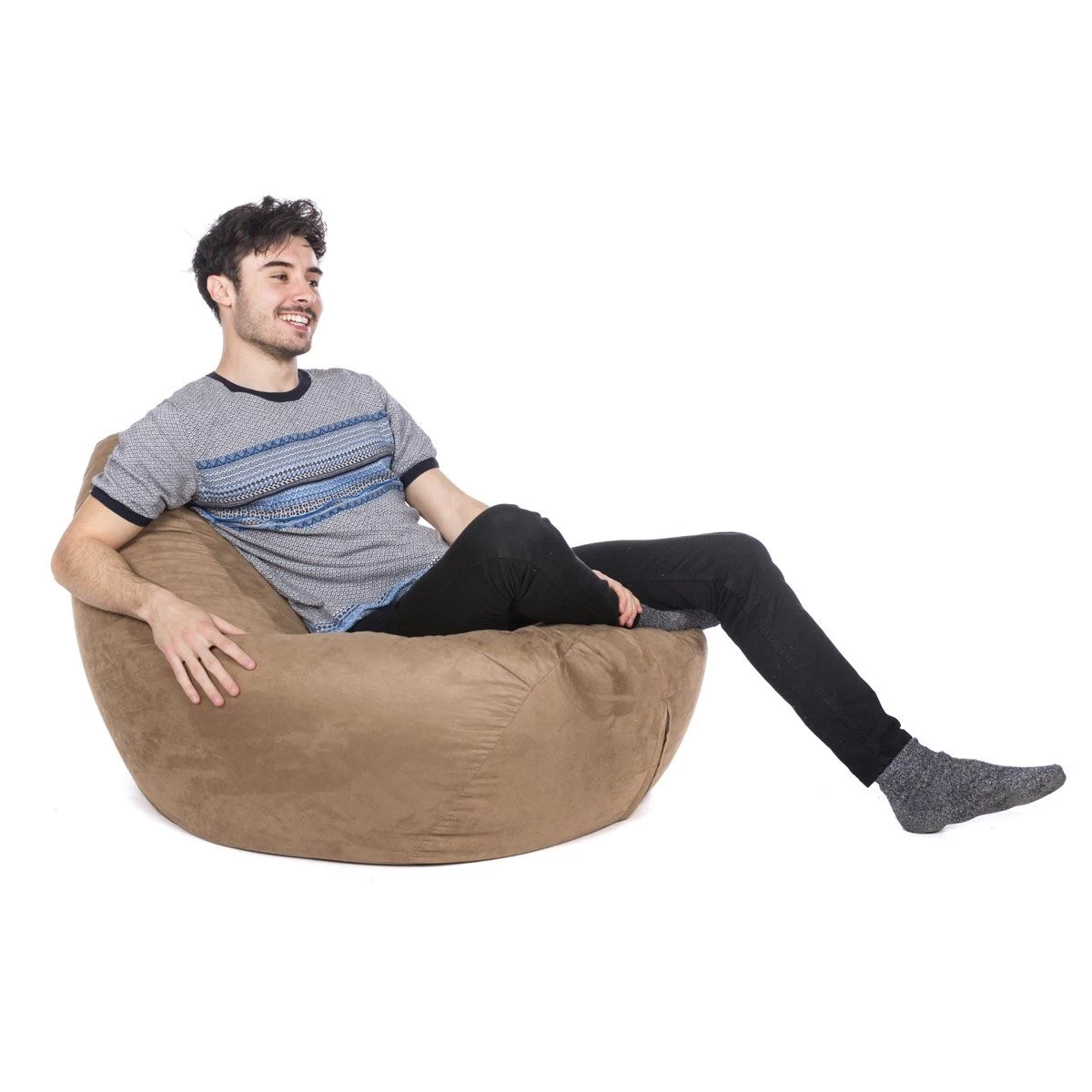 Faux Suede Hi-Back Gamer Bean Bag 4 Faux Suede Hi-Back Gamer Bean Bag - Image 2